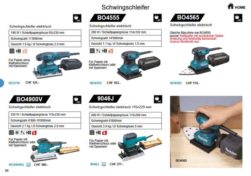 24. Makita Exzenter- und Schwingschleifer